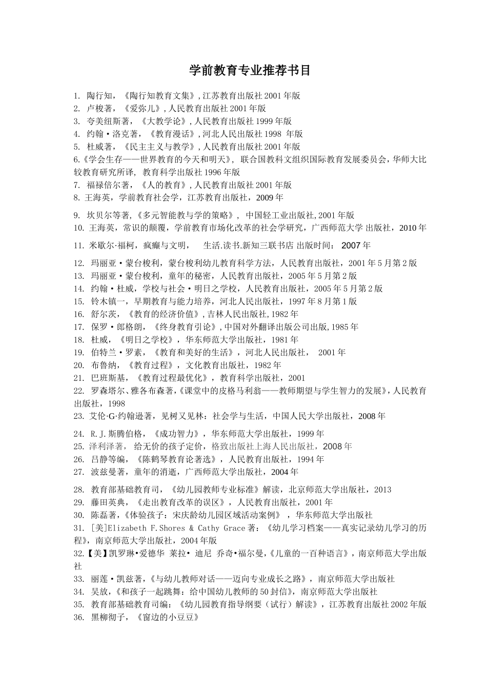 学前教育推荐书目1_第1页