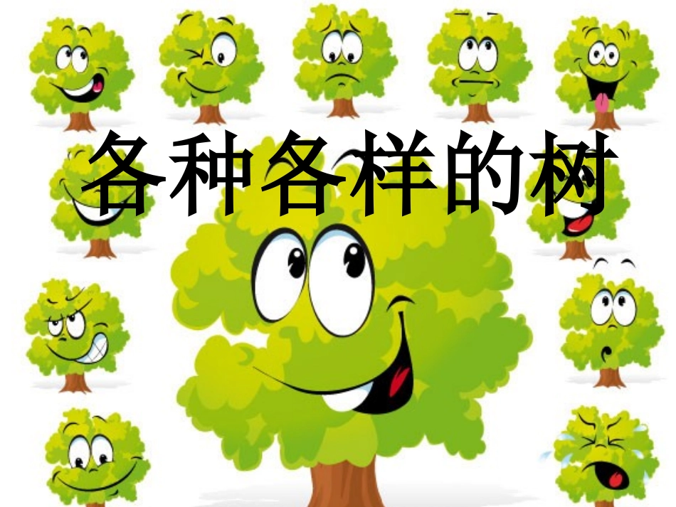 中班科学：各种各样的树_第1页