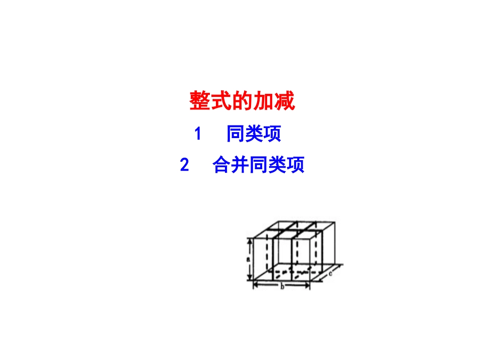 《同类项》《合并同类项》课件_第1页