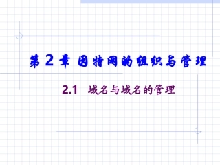 第二章网特网的组织与管理