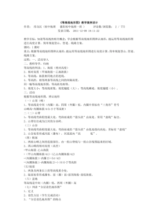 等高线地形图