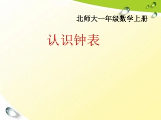 8-1《认识钟表》