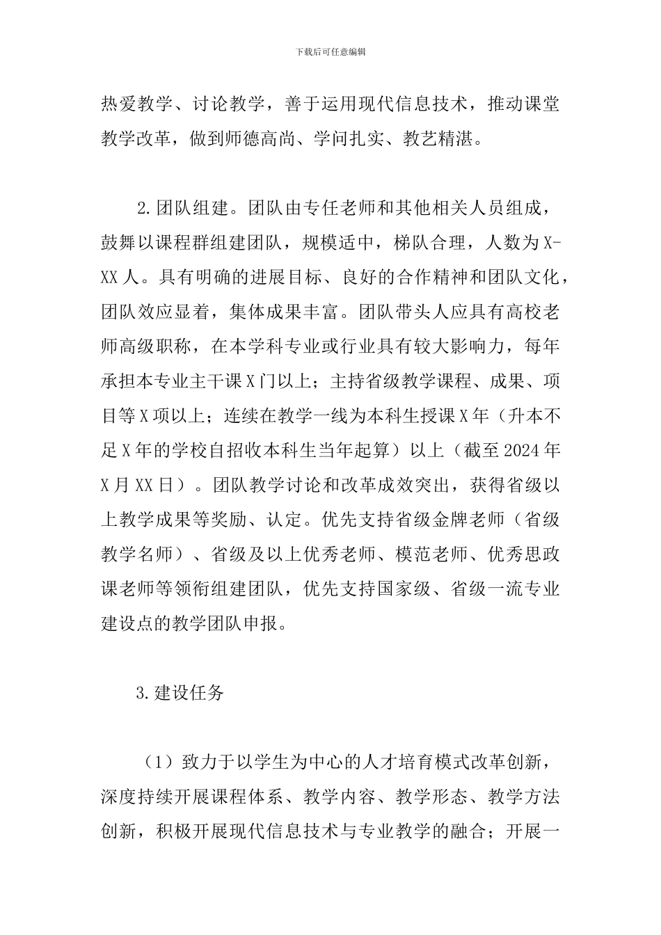 2024年高水平本科教学团队建设方案_第3页