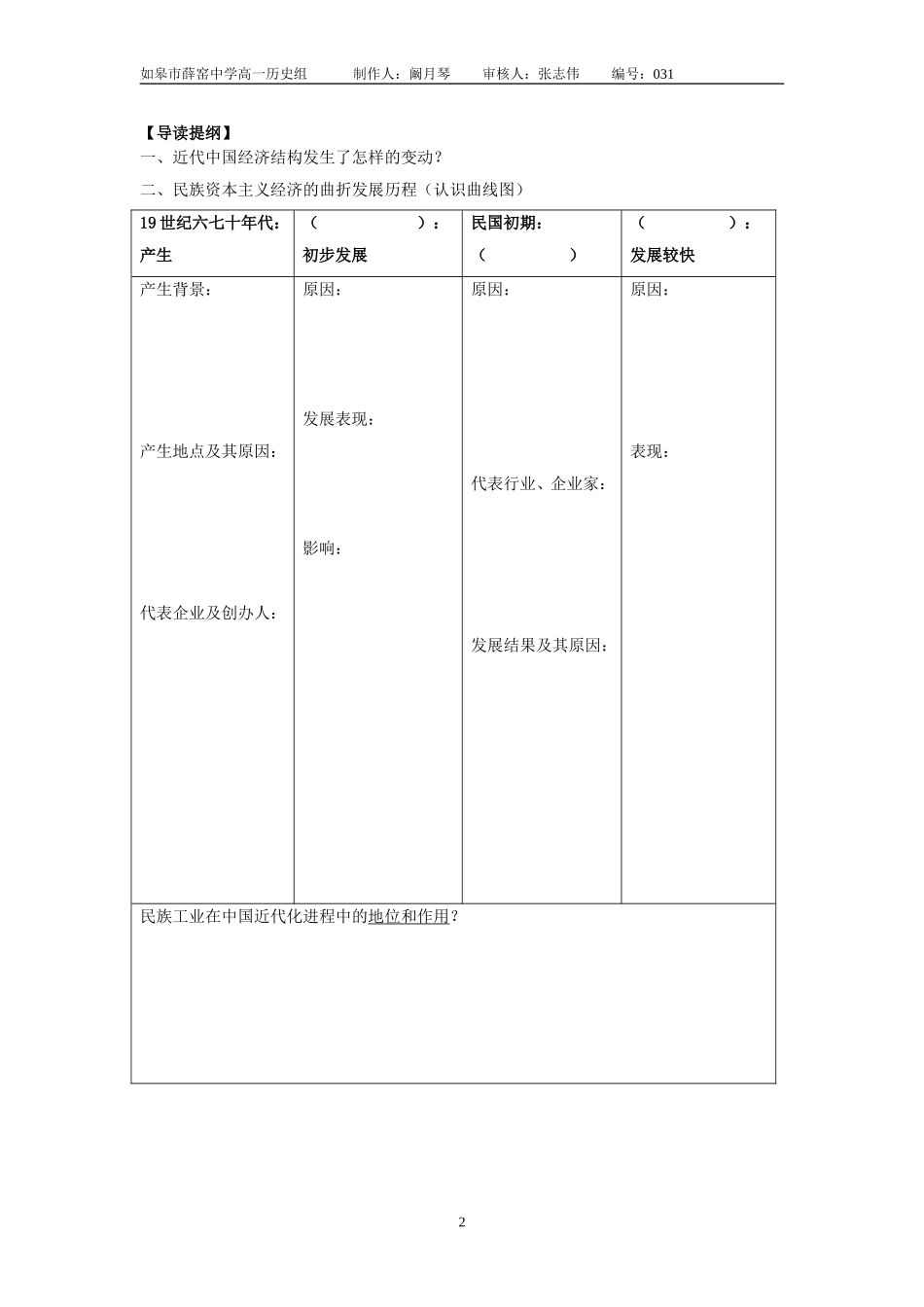 第三单元近代中国经济结构的变动和资本主义的曲折发展_第2页