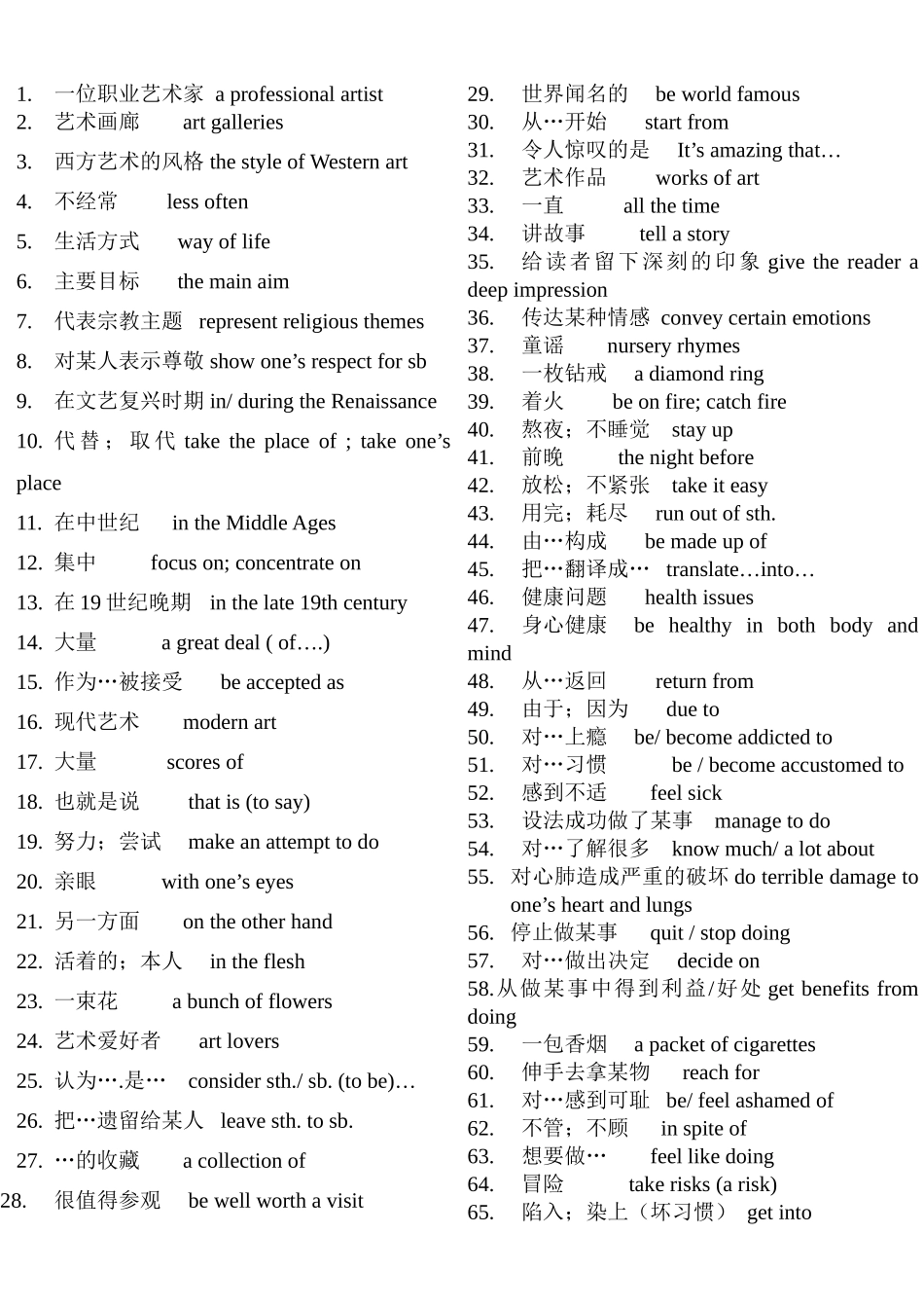 选修6短语测试_第2页