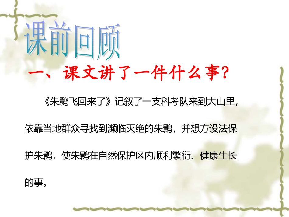 朱鹮飞回来了PPT_第2页