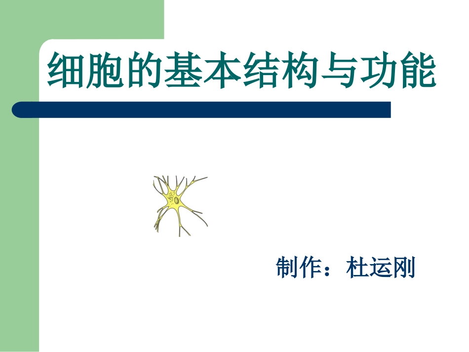 第3章第1节细胞的基本结构和功能_第1页