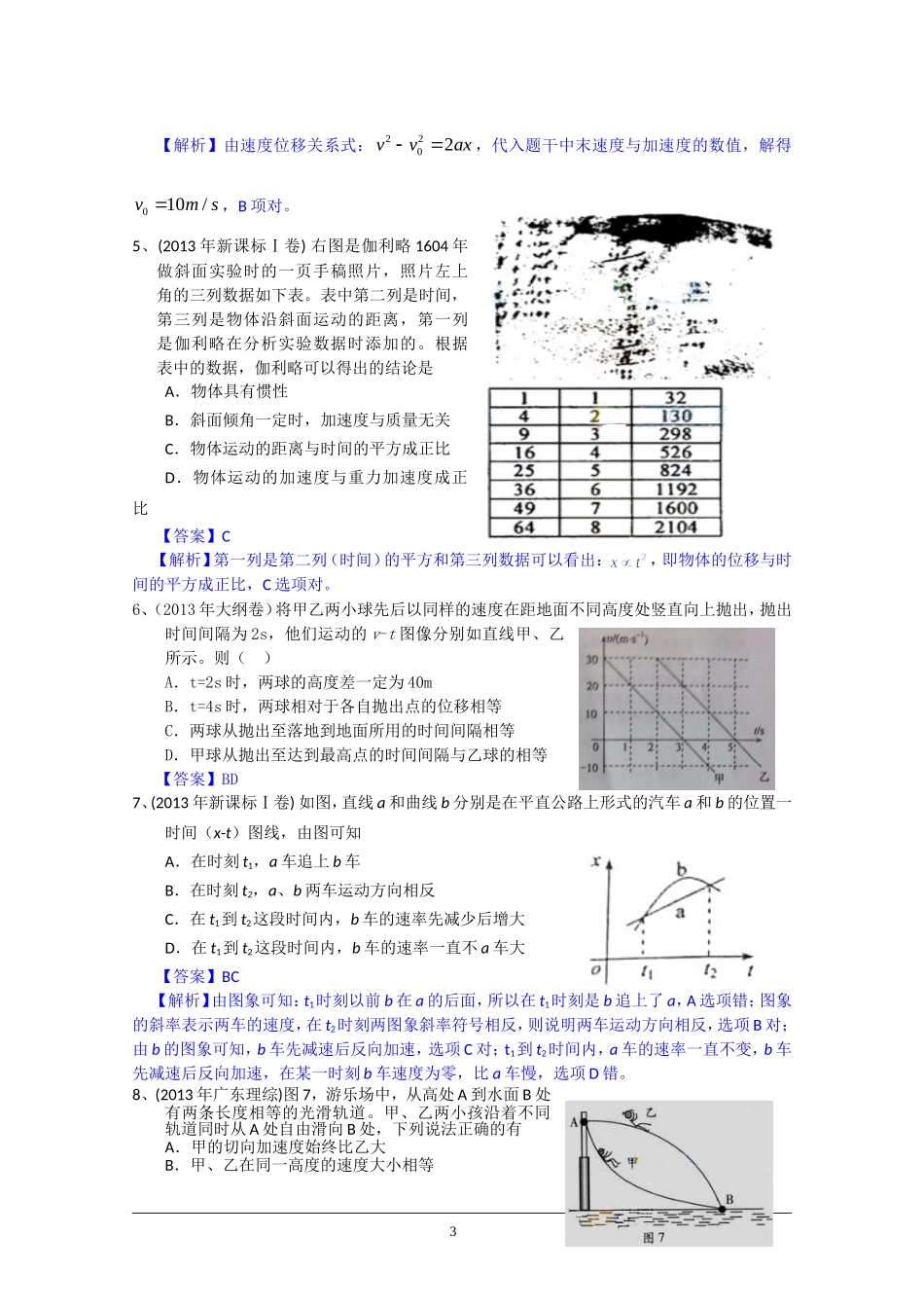 2013年全国各省市高考物理试题分类汇编(全)_第3页