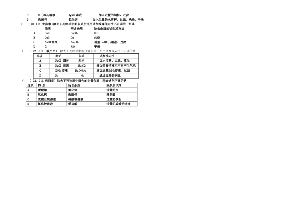 专项练习：除杂_第3页