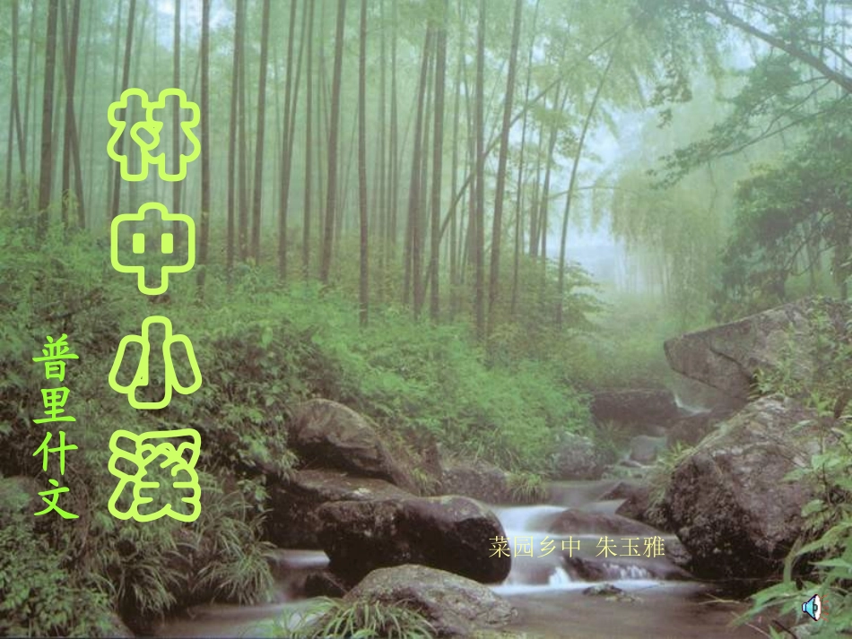 九年级《林中小溪》课件_第1页