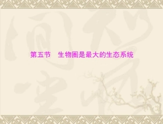 生物：125《生物圈是最大的生态系统》课件(人教版七年级上)