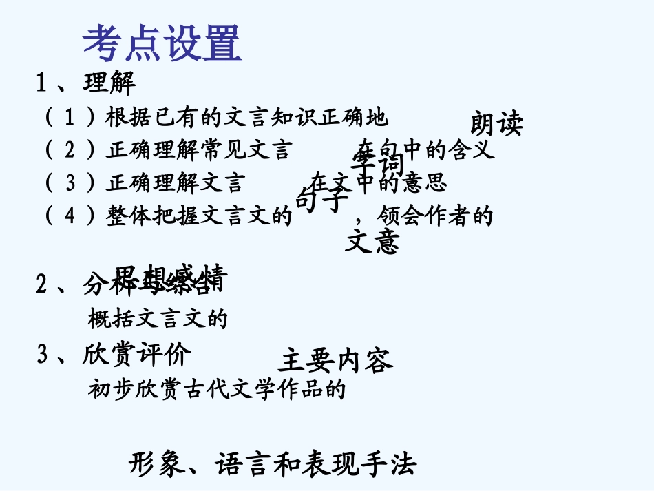 中考语文复习指导课件 中考文言文阅读复习_第3页