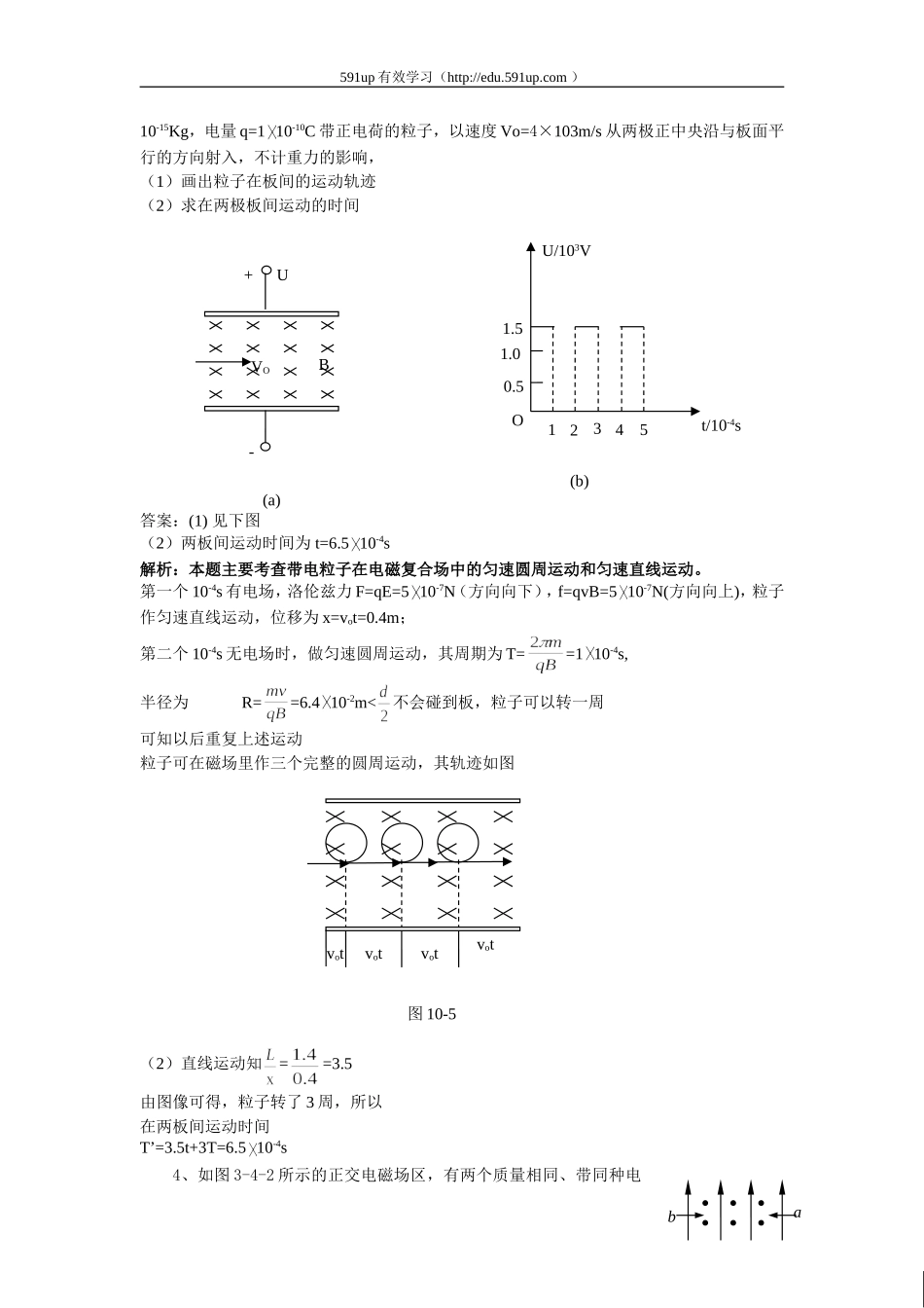 2010年高中物理复合场问题分类精析_第2页