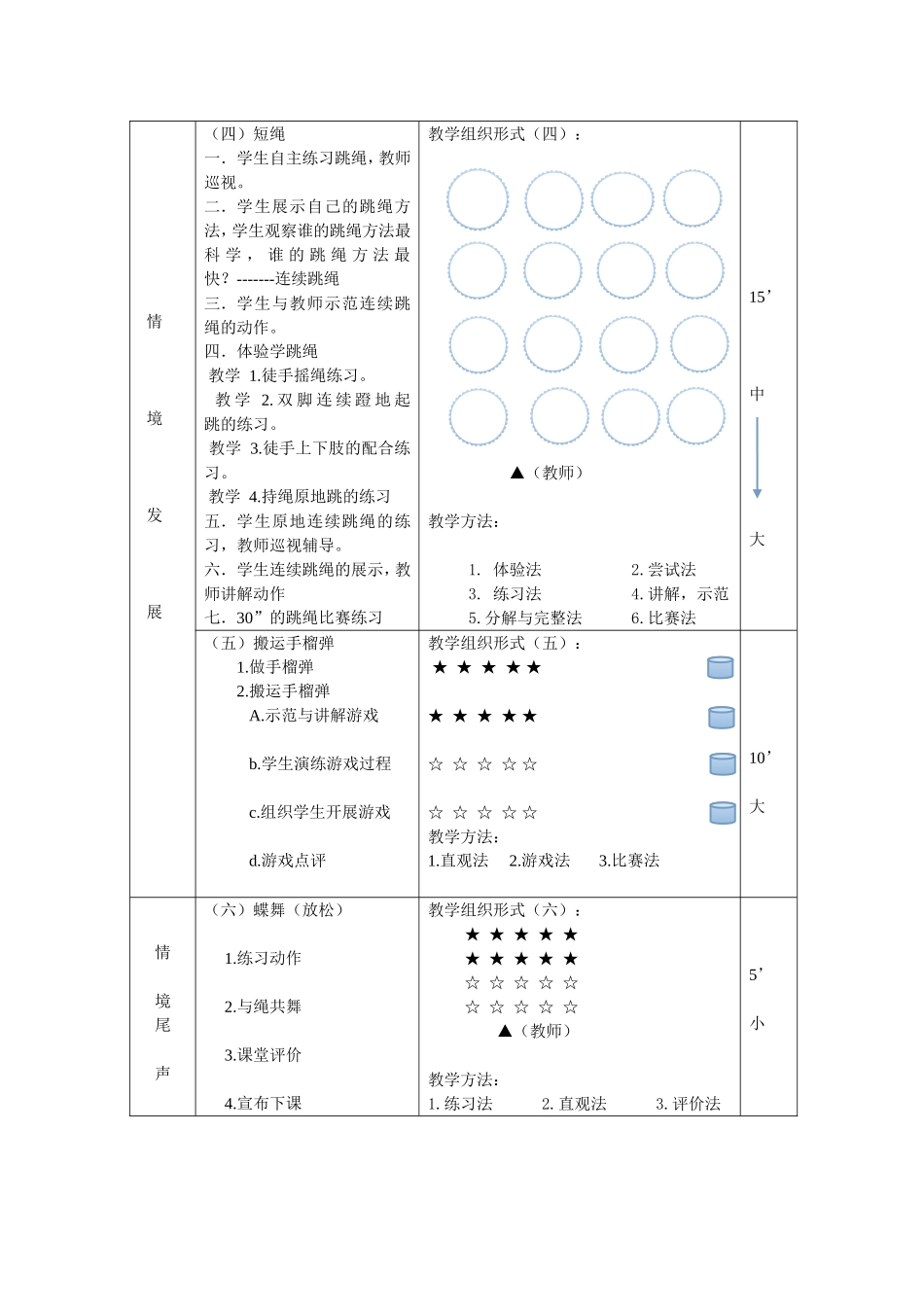三年级体育跳绳教学教案_第2页