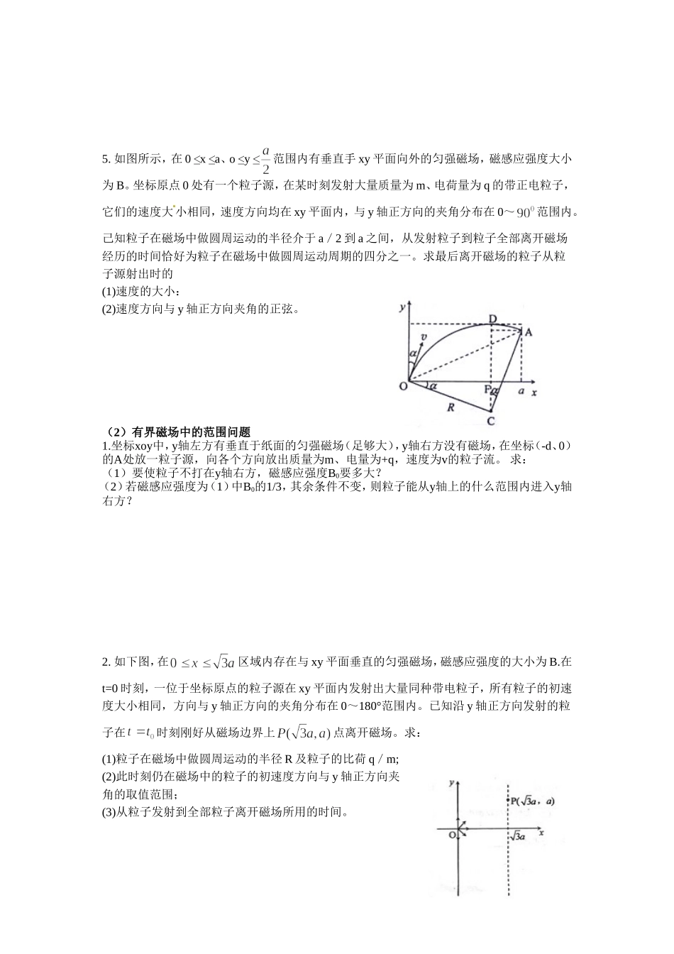 带电粒子在磁场中运动复习资料_第2页