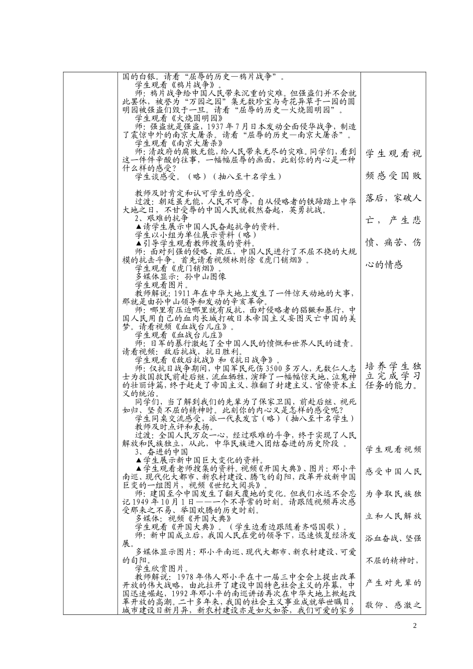 国运兴衰动我心（教案修改）_第2页