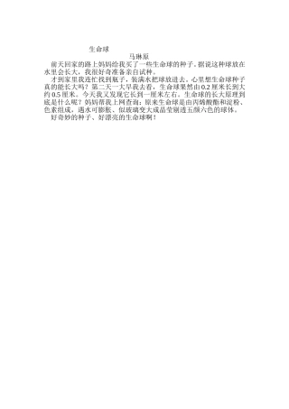 生命球马琳原