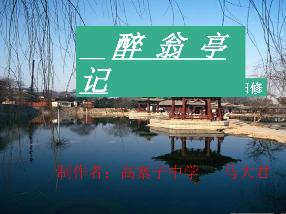 醉翁亭记马大君_第1页