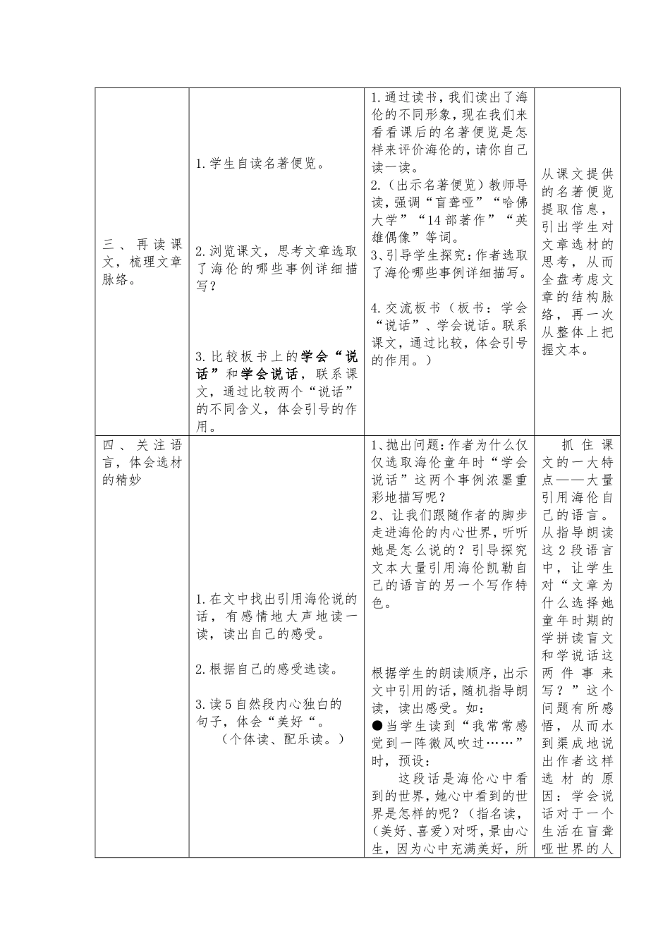 海伦凯勒（第一课时）教学设计_第3页