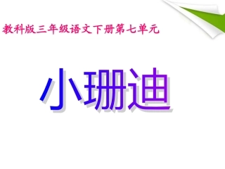 三年级语文下册小珊迪2课件教科版