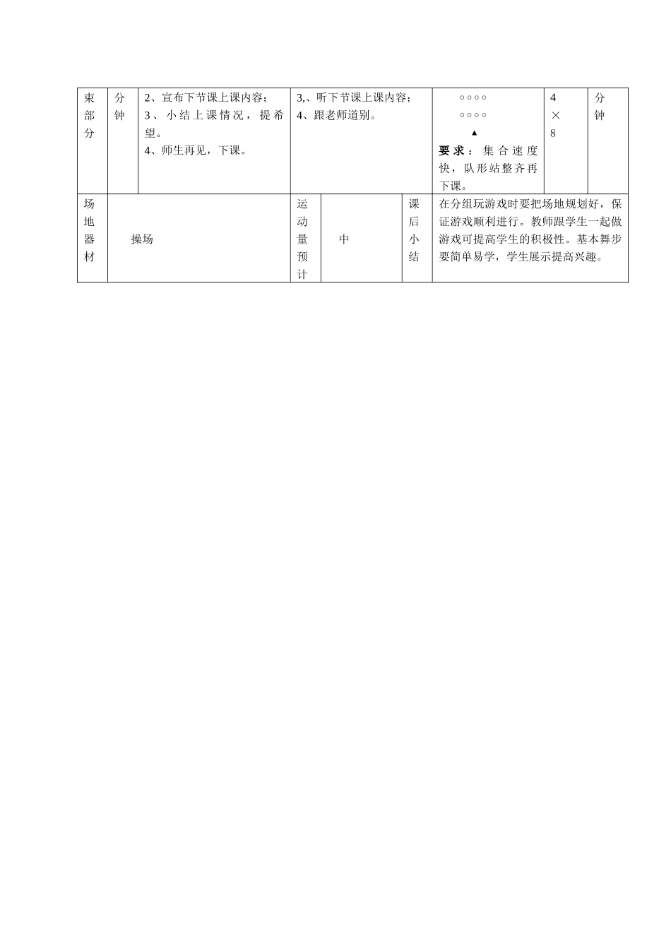体育课时计划第5课_第2页