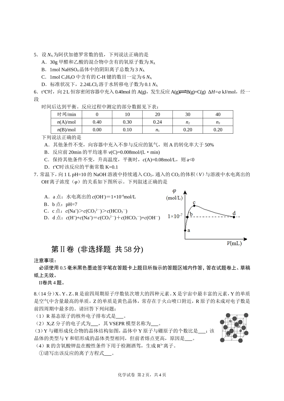 2012二责任区适应性化学试题（终稿）_第2页