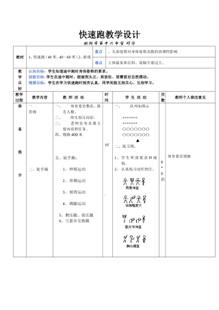 快速跑教学设计