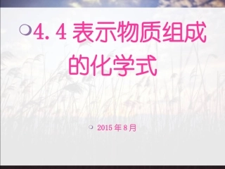 粤教版-44表示物质组成的化学式