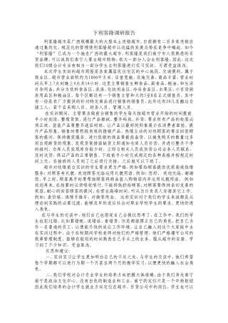 下利客隆调研报告