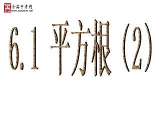 【精品课件四】61平方根