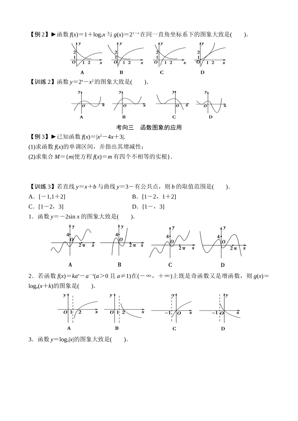 2015函数图像（高三一轮教案）_第2页