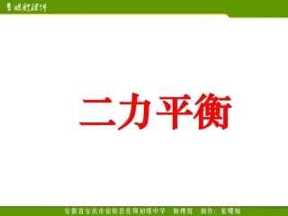 二力平衡方案三