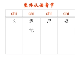整体认读chi