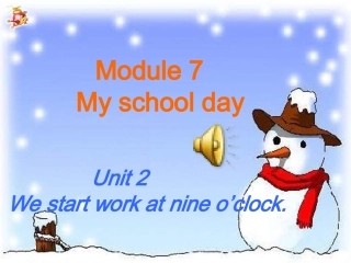 外研新标准初一上Module7unit2课件