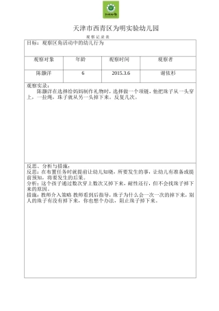 美术区观察记录