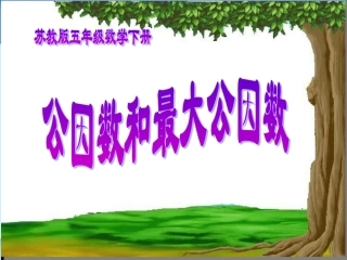 公因数和最大公因数课件1