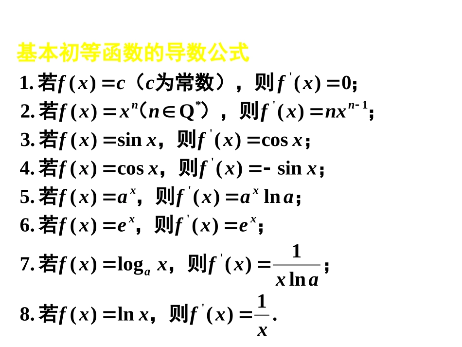 数学：《122基本初等函数的导数及导数的运算法则》课件_第3页