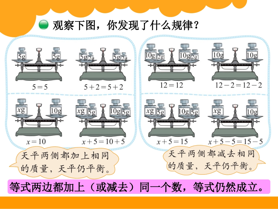 四年级下册第五单元认识方程解方程（一）_第3页