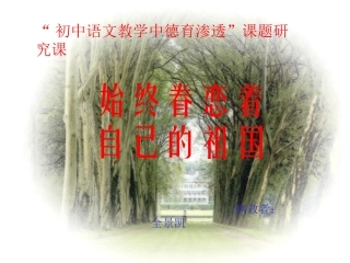 始终眷恋着祖国