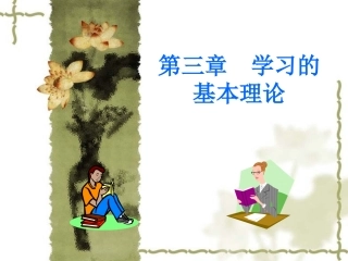 第三章学习的基本理论
