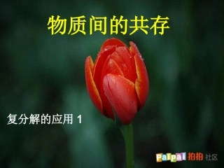 物质间的共存（复分解应用1）