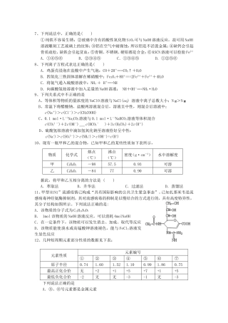 六月十四号理综