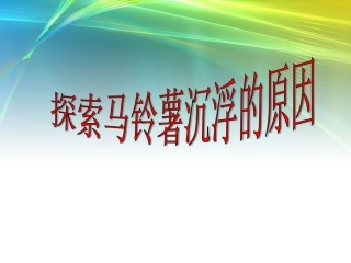 8探索马铃薯沉浮的原因