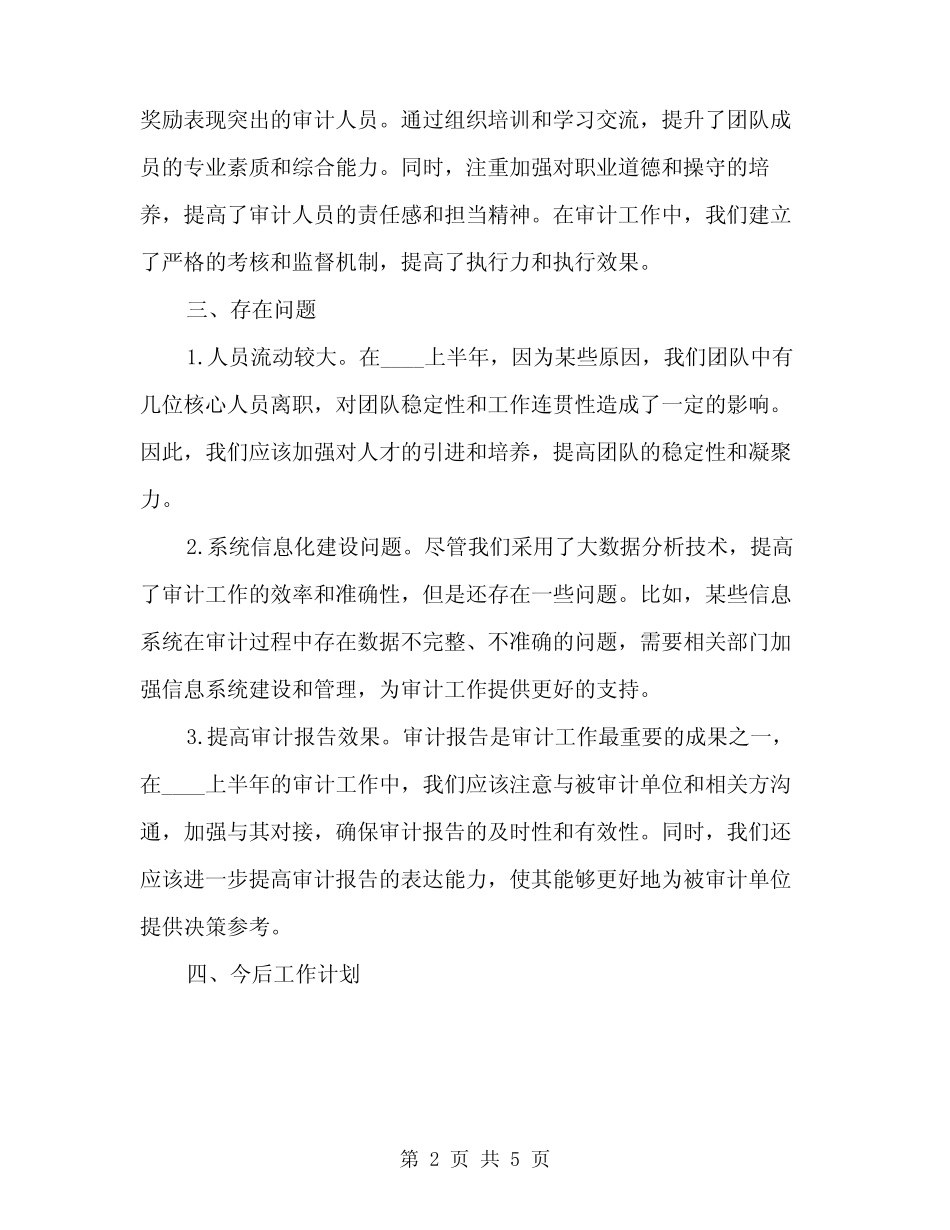 2024上半年审计工作总结范文(二)_第2页