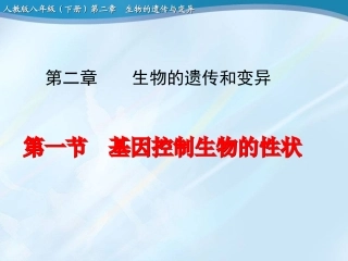 第一节基因控制生物的性状 (2)