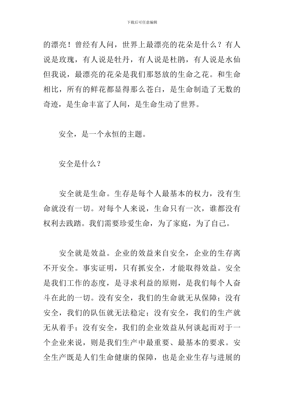 安全演讲稿优秀篇400字范文_第3页