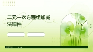 二元一次方程组加减法课件