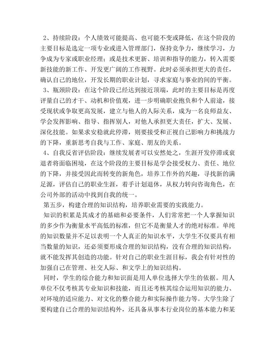 物理学专业职业生涯规划书 _第3页