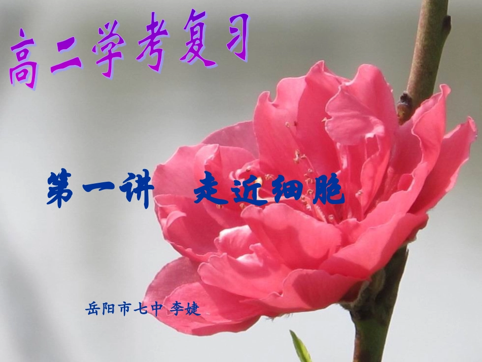 326校公开课走近细胞复习_第1页