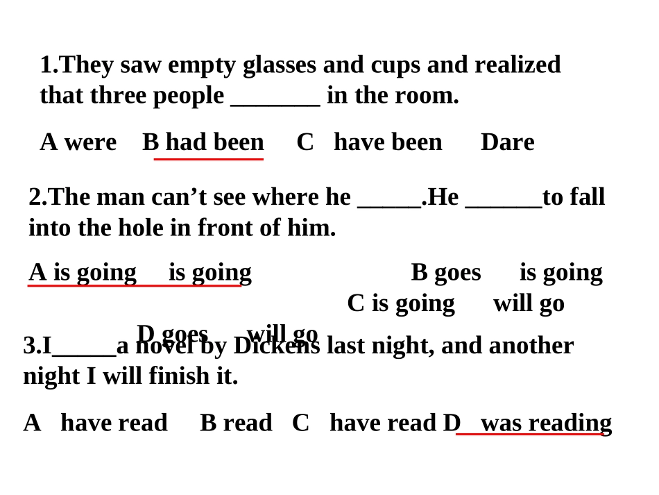 各种时态的练习_第2页